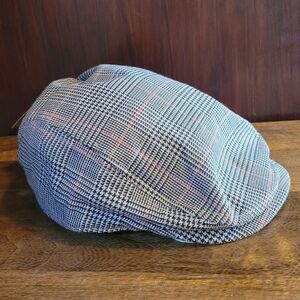 Classic Houndstooth Flat Cap S/M